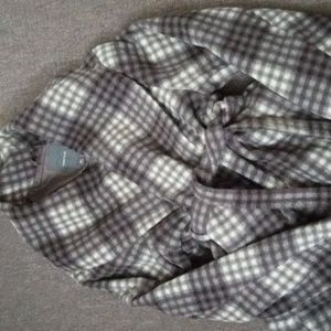 MAURICES WRAP COAT 3X BROWN WHITE